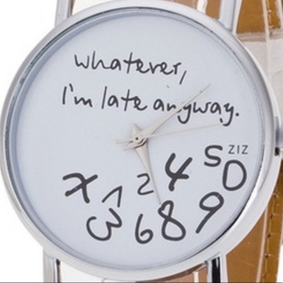 I’m Late Anyway Quartz Statement Watch. NWT - Picture 2 of 12